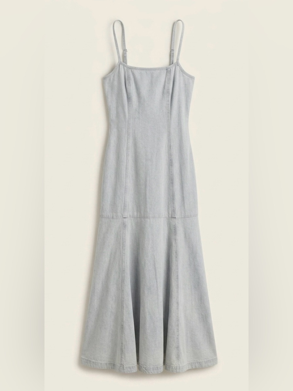Indigo Rein Flared Drop-Waist Denim Mermaid Maxi Dress Women’s Size S